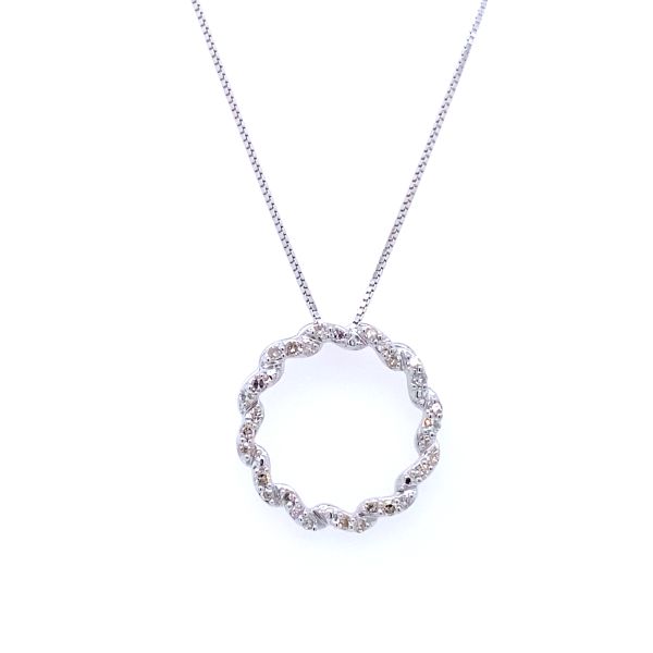.925 .33ctw Diamond Circle Pendant