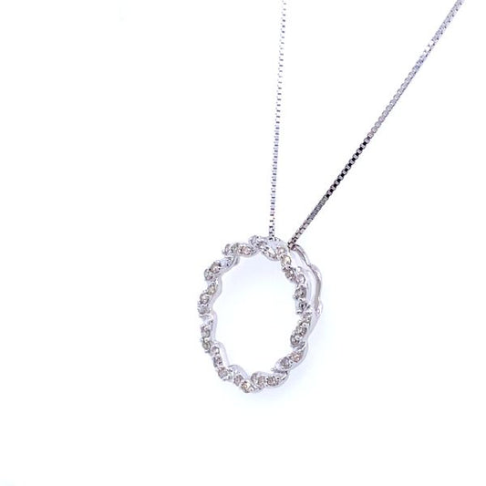 .925 .33ctw Diamond Circle Pendant