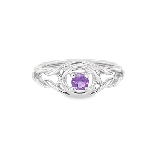.925AG Amethyst Knot Ring