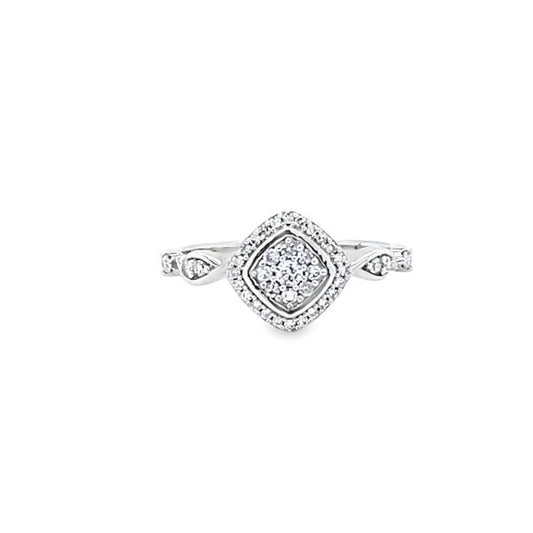 .925AG .25ctw Lab Grown Diamond Ring
