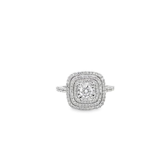 14k White Gold 4.4g 1.00ctw Lab Grown Diamond Ring