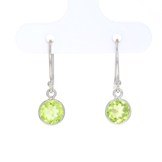 .925AG 1.10ctw Peridot Earrings
