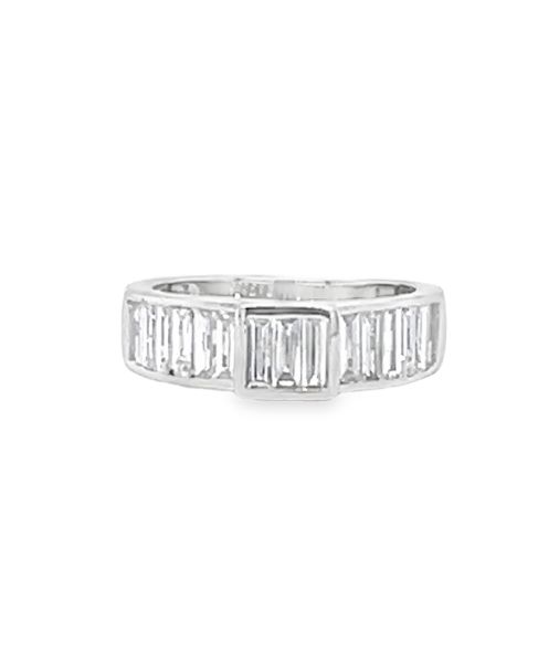 .925AG 1.08ctw Lab Grown Diamond Ring
