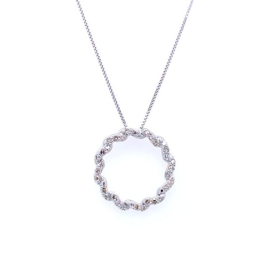 .925 .33ctw Diamond Circle Pendant